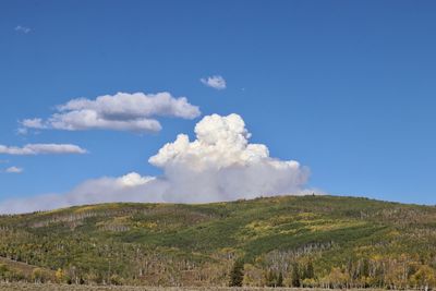 Scenic view of land against sky