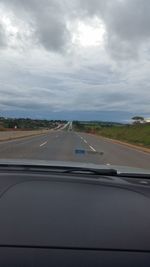 Scenic view of landscape against cloudy sky