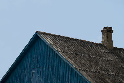 Low angle view of building against clear sky