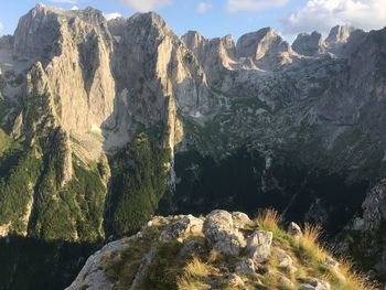 Panoramic view of rocky mountains