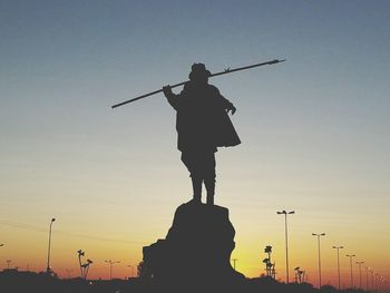 Low angle view of sky at sunset