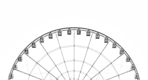 Low angle view of ferris wheel against clear sky