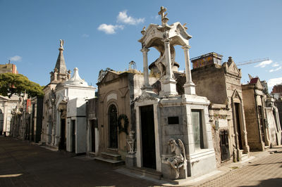 Exterior of historic building against sky