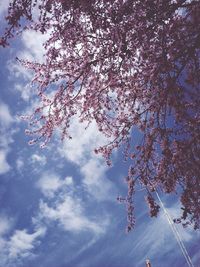 Low angle view of cloudy sky