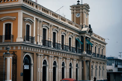 Low angle view of historical building against sky