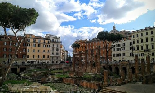 Panoramic shot of historic building against sky