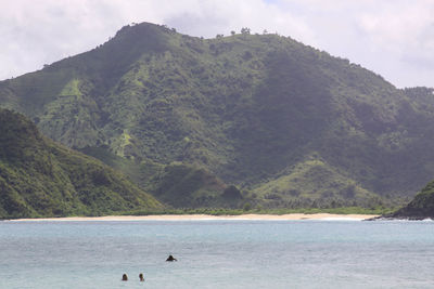 View of sea and mountains