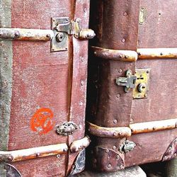 Close-up of rusty metal door