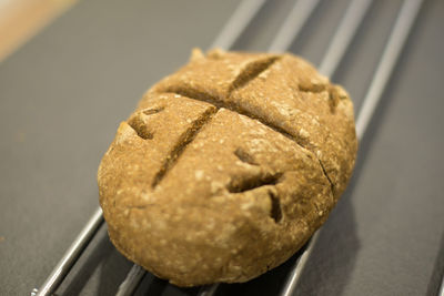 Close-up of cookies on table