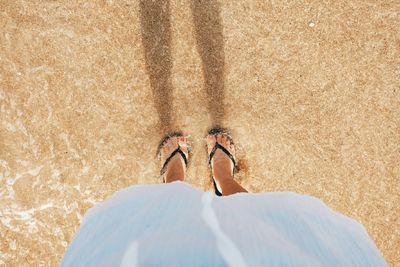 Low section of woman feet