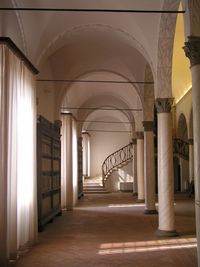 Empty corridor in historic building