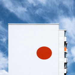 Low angle view of paper flag against sky