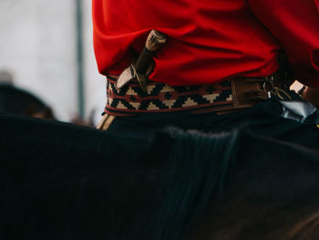 Close-up of person holding camera