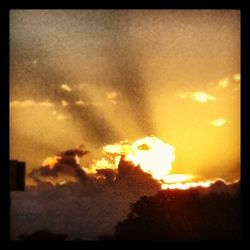 Scenic view of dramatic sky during sunset