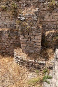 View of old stone wall