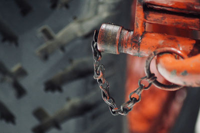 Close-up of machine parts