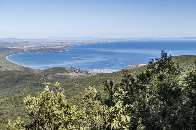 Aerial view of the lagoon of orbetello