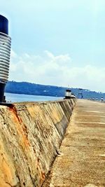 Pier on sea against sky