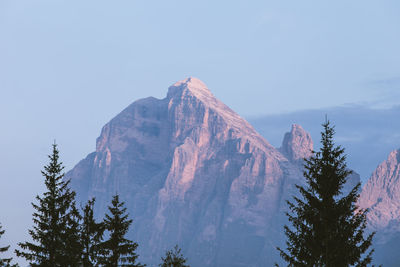 Low angle view of mountain against sky