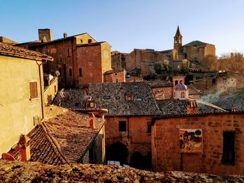 Old buildings in a town