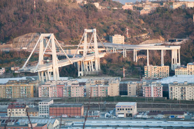 Bridge over river in city