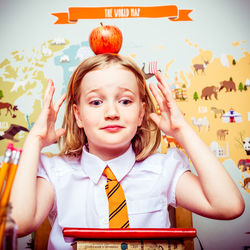 Close-up portrait of girl