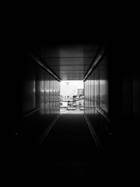 Interior of illuminated tunnel