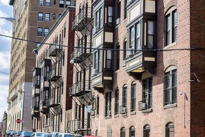 Low angle view of residential building