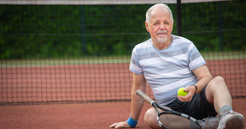 Man playing with ball