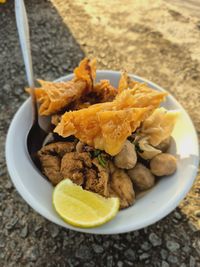 Close-up of food in plate