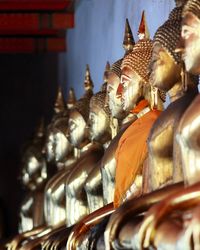 Low angle view of statue in temple