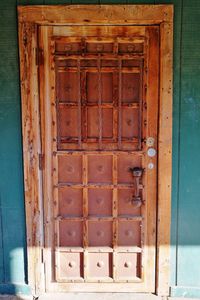 Close-up of closed door