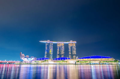 Illuminated city at night