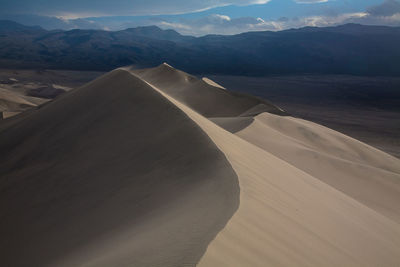 Sand dunes in a desert