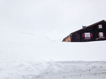 Snow covered houses