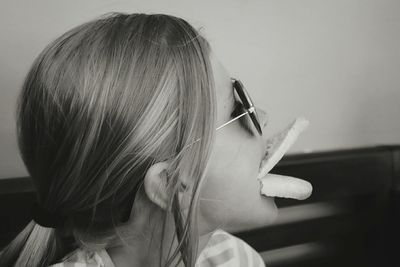 Young woman in hair