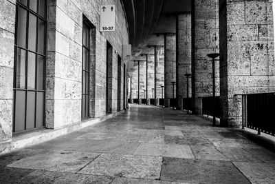 Empty corridor of building