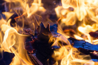 Close-up of bonfire