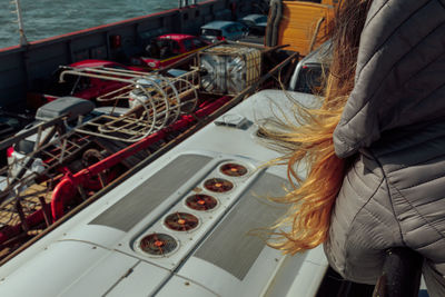 Close-up of boat in water