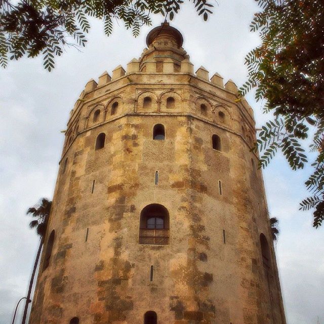 architecture, low angle view, built structure, building exterior, sky, tree, history, tower, old, religion, day, tall - high, church, place of worship, outdoors, arch, no people, the past, cloud - sky