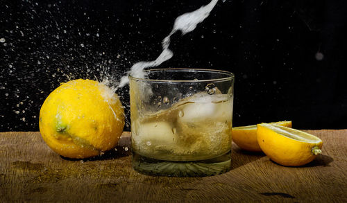 Close-up of drink on table