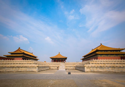 Low angle view of building against sky