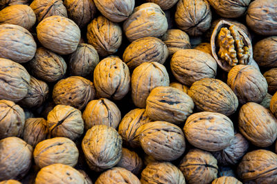 Full frame shot of pumpkins for sale at market