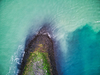 High angle view of sea