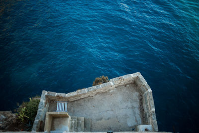 High angle view of sea