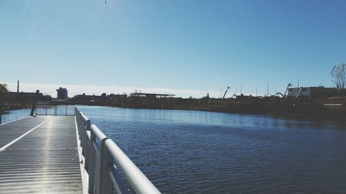 View of river against clear sky