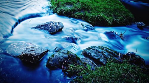 Scenic view of waterfall