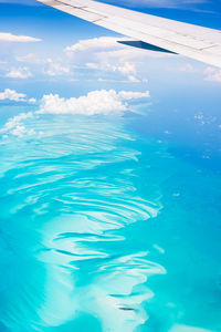 Aerial view of clouds over sea