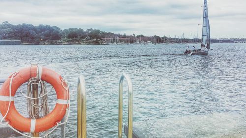 Boats in sea