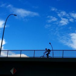 Low angle view of bridge against sky